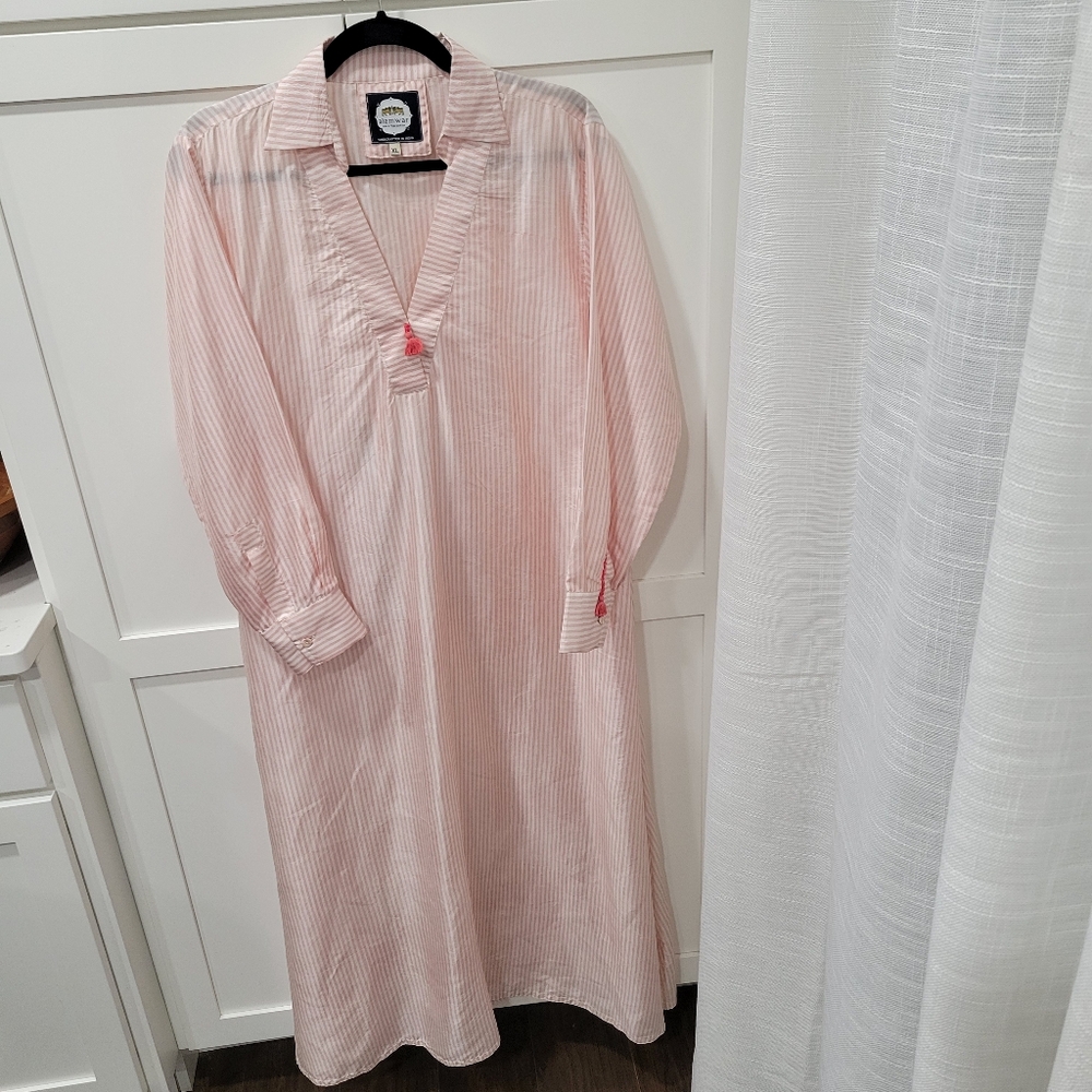 Pink Striped Women's Nightgown